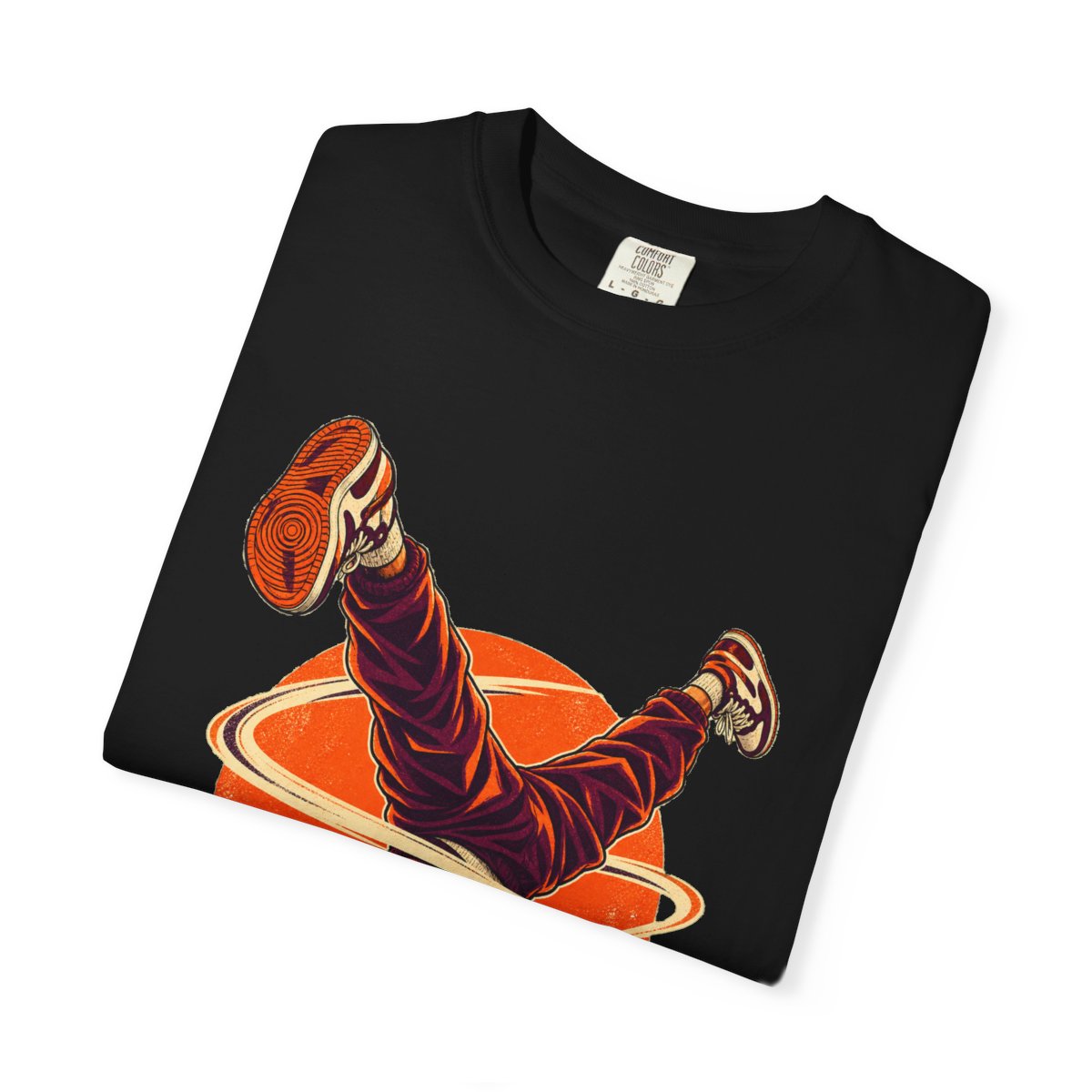 Headspin Halo Tee folded front print detail