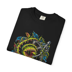 Needle Vine Tee folded front print detail
