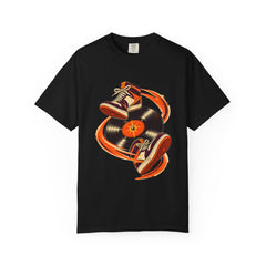Sole Orbit Tee large front print on a Black Comfort Colors 1717 tee