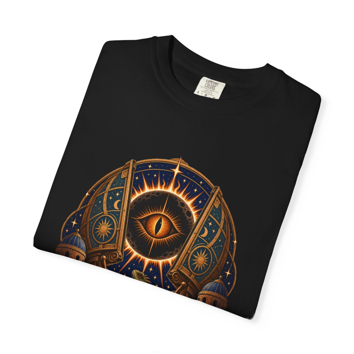 Eclipse Vault Tee folded front print detail