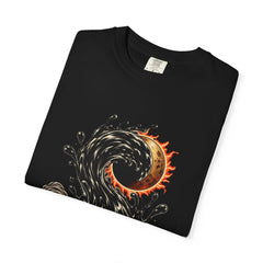 Black Glaze Tee folded front print detail