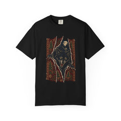 Seam Ripper Tee large front print on a Black Comfort Colors 1717 tee