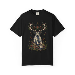 Thornloom Crown Tee large front print on a Black Comfort Colors 1717 tee