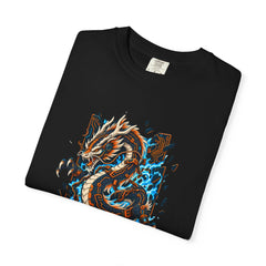 Circuit Dragon Tee folded front print detail