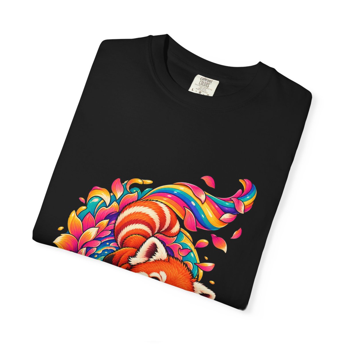 Portal Panda Tee folded front print detail