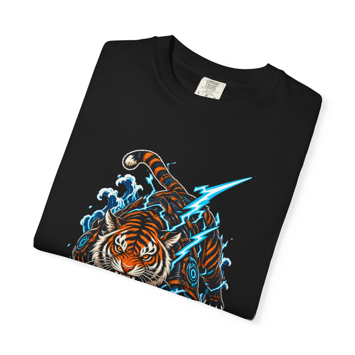 Thunder Tiger Tee folded front print detail