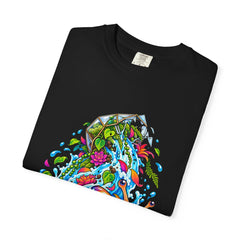 Waterfall Snail Tee folded front print detail