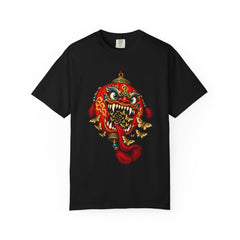 Lantern Eater Tee large front print on a Black Comfort Colors 1717 tee