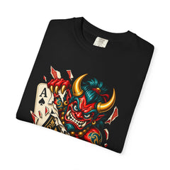 Oni Ace Tee folded front print detail