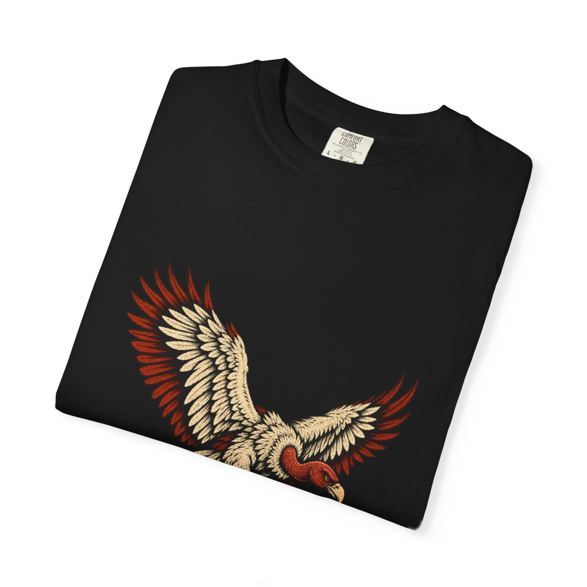 The Vulture's Star Tee folded front print detail