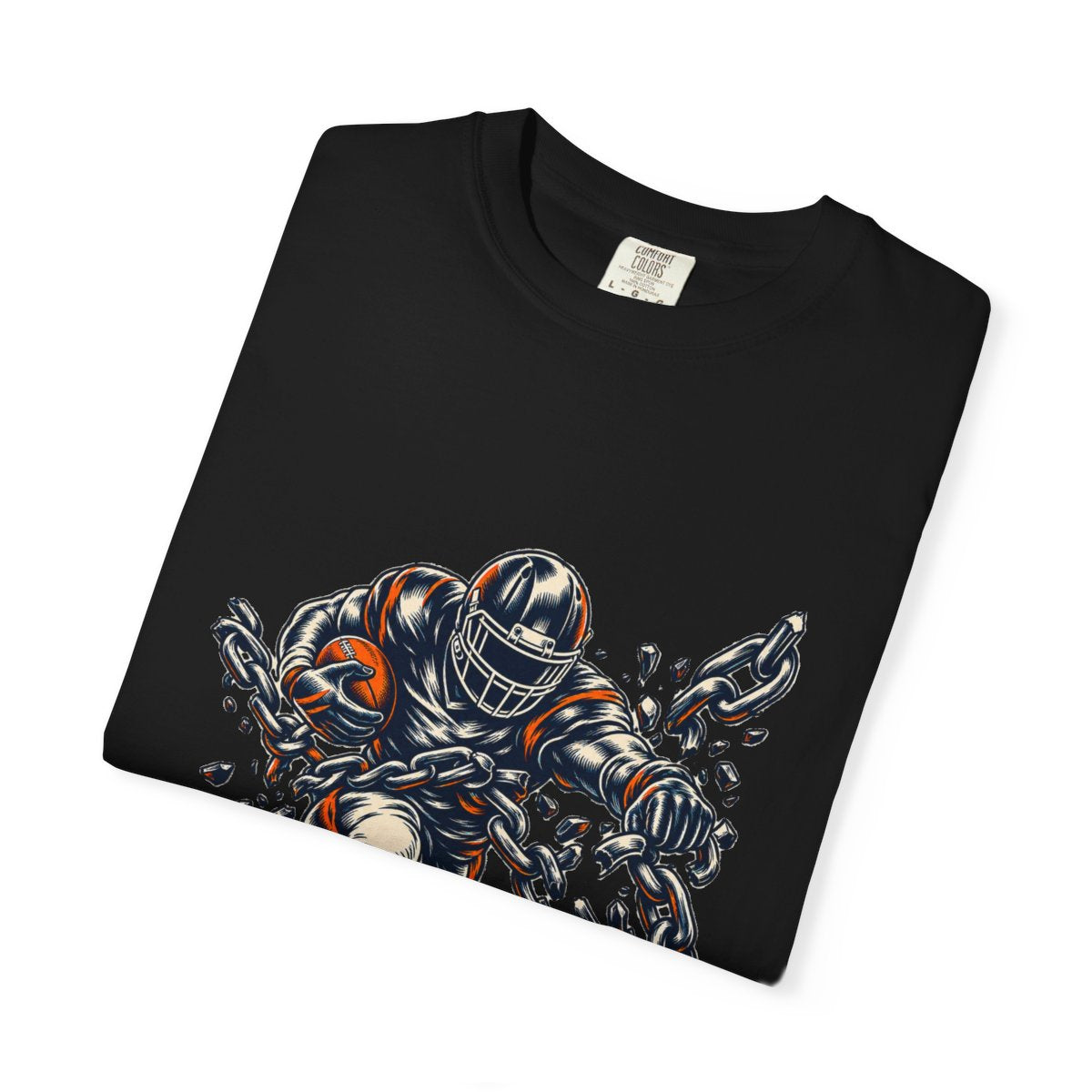 Chain Runner Tee folded front print detail