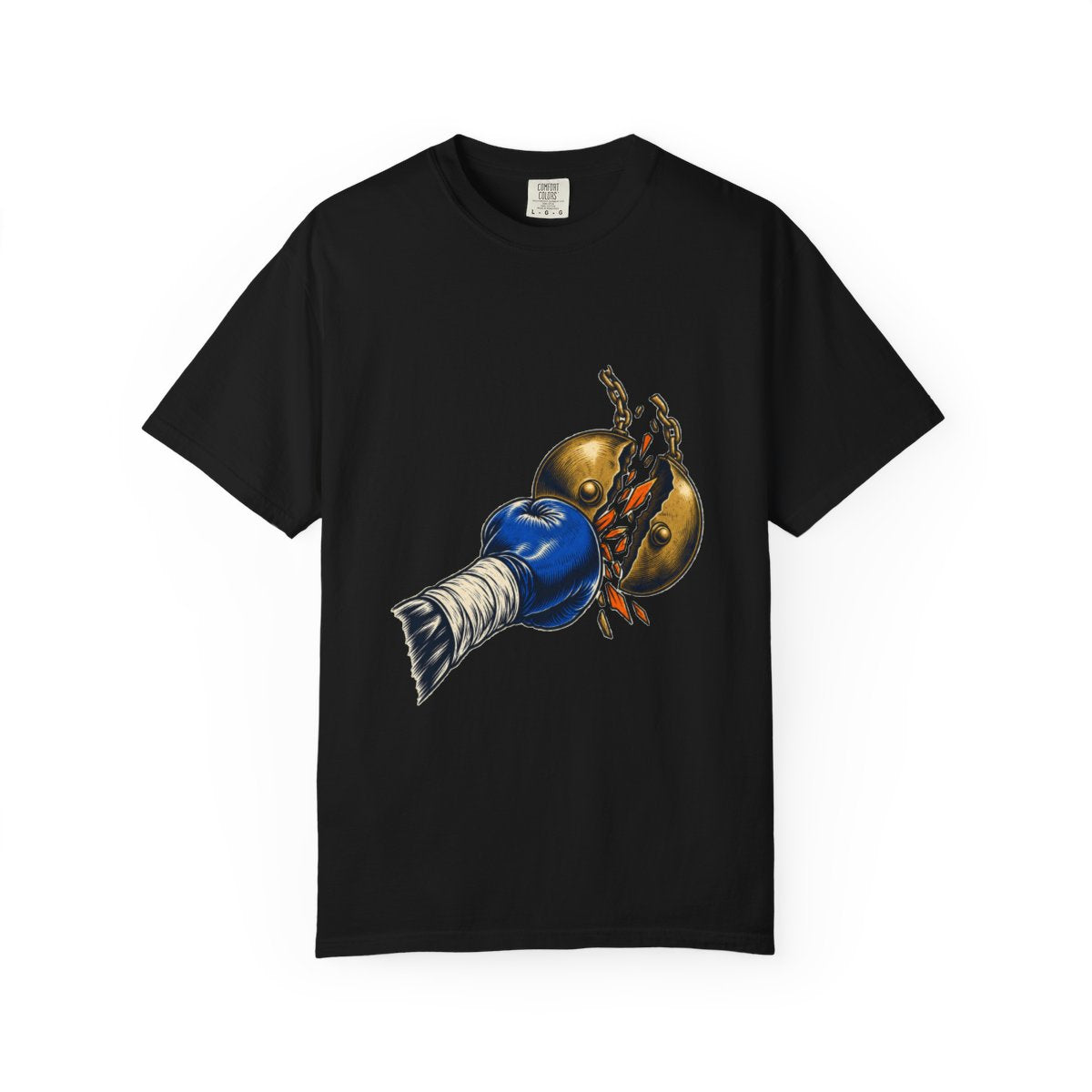 Ring the Bell Tee large front print on a Black Comfort Colors 1717 tee