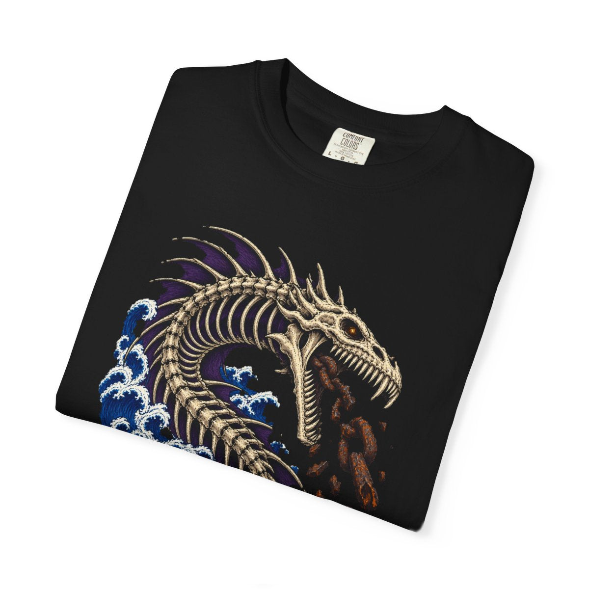 Leviathan Unchained Tee folded front print detail