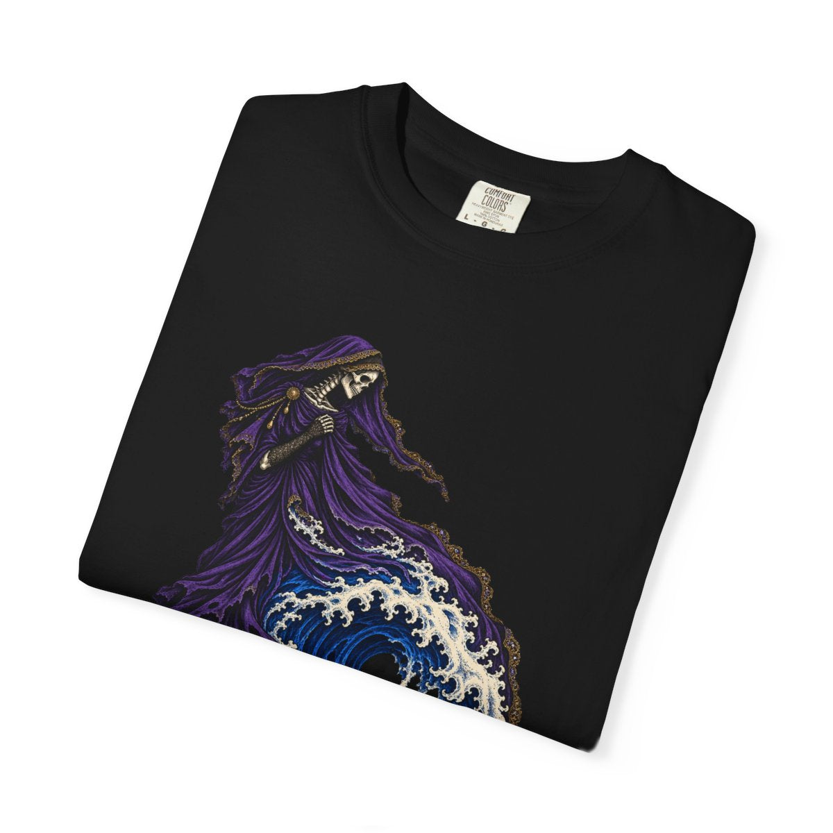 Widow's Wave Tee folded front print detail