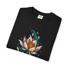 Street Lotus Tee folded front print detail