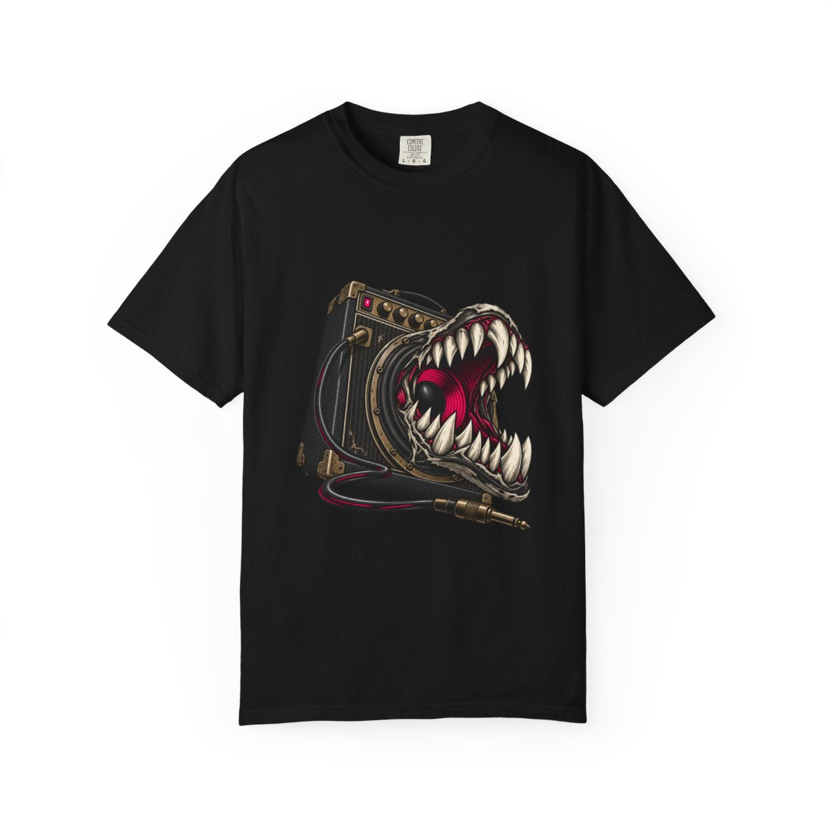 Loudmouth Tee large front print on a Black Comfort Colors 1717 tee