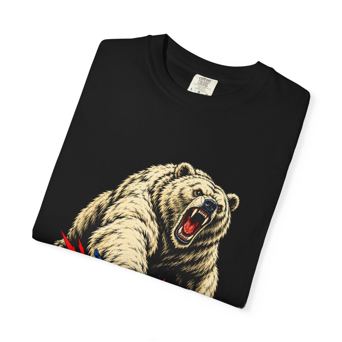 Bear Trap Tee folded front print detail