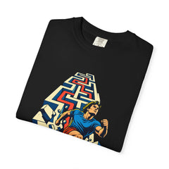 Maze Break Tee folded front print detail