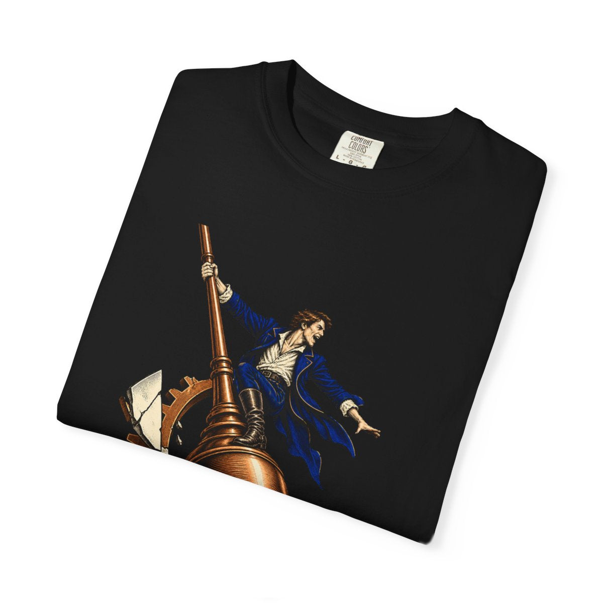 Pendulum Rider Tee folded front print detail