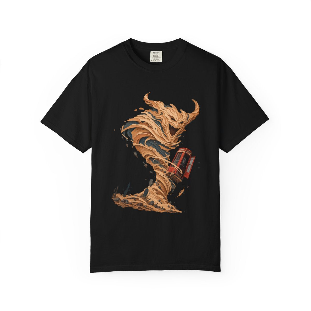 Desert Devil Tee large front print on a Black Comfort Colors 1717 tee