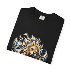 Lion Uncaged Tee folded front print detail