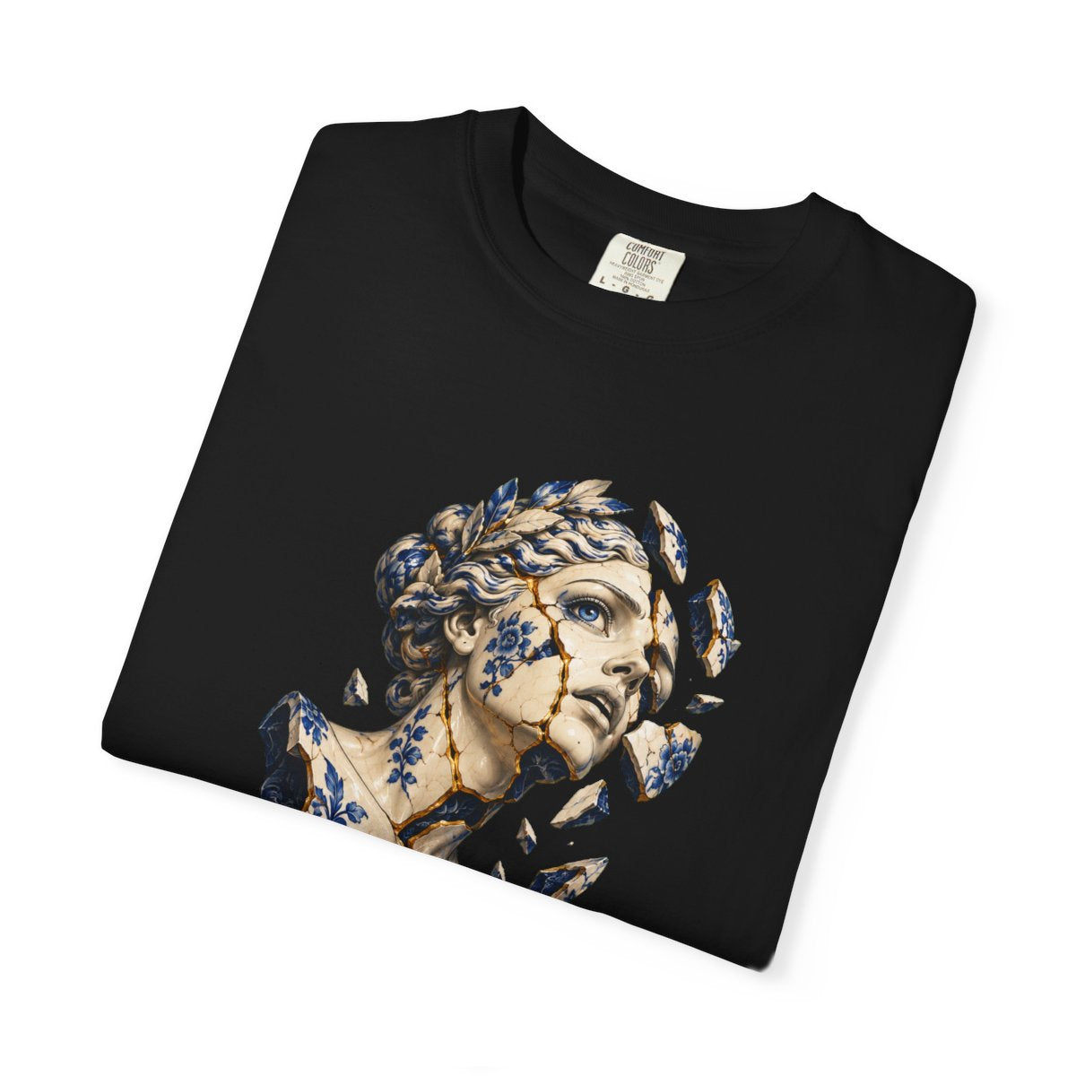 The Falling Idol Tee folded front print detail