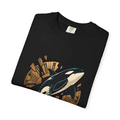 Orca Breach Tee folded front print detail
