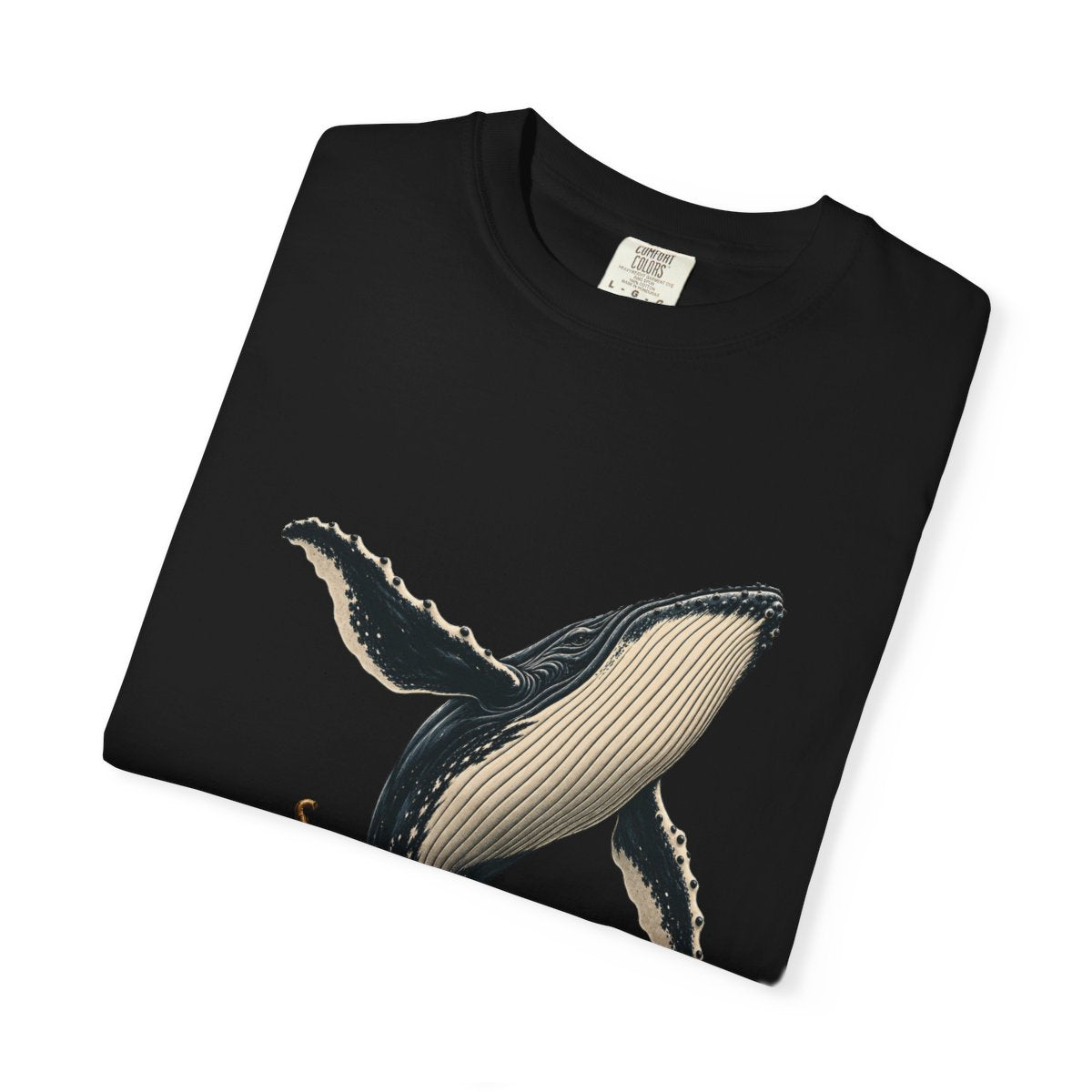 Whale Unbound Tee folded front print detail