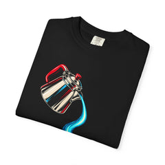 Comet in a Cup Tee folded front print detail