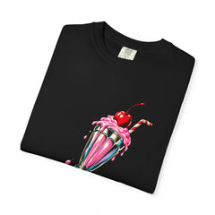 Milkshake Liftoff Tee folded front print detail