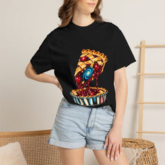 Pie in the Sky Tee worn Printify context view on a Black Comfort Colors 1717 tee