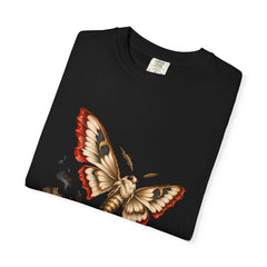 Ash Moth Tee folded front print detail