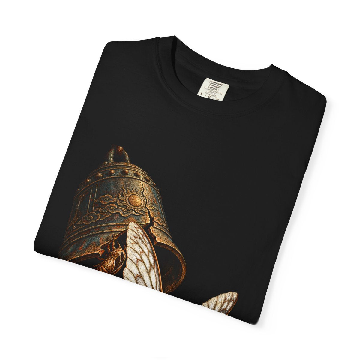 Bell Cicada Tee folded front print detail