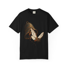 Bell Cicada Tee large front print on a Black Comfort Colors 1717 tee