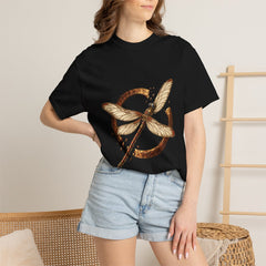 Cut the Ring Tee worn Printify context view on a Black Comfort Colors 1717 tee