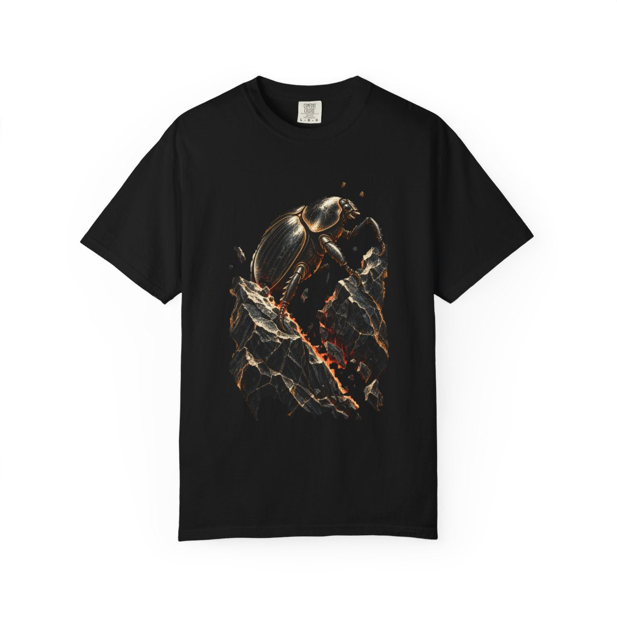 Rift Scarab Tee large front print on a Black Comfort Colors 1717 tee