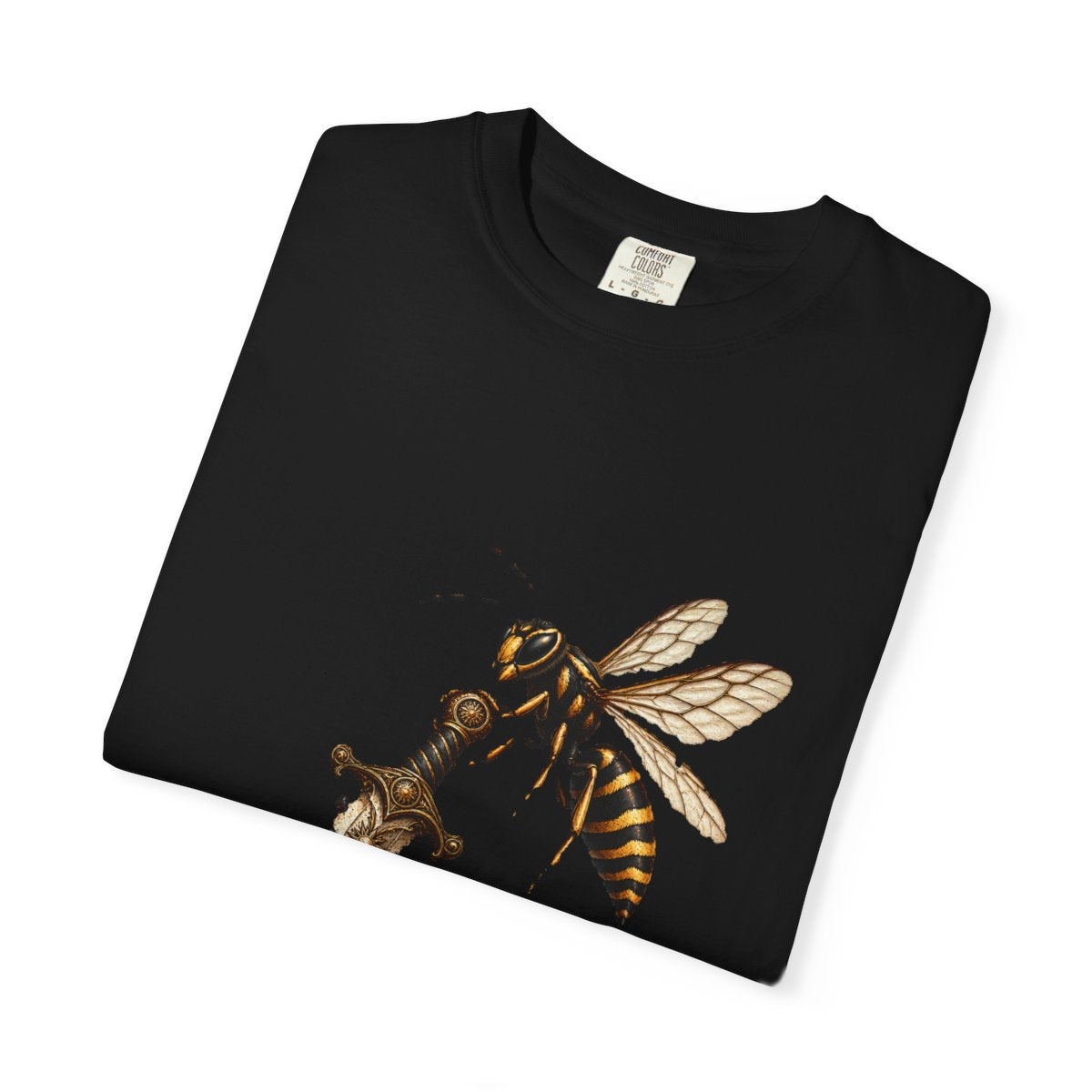 Wasp Blade Tee folded front print detail