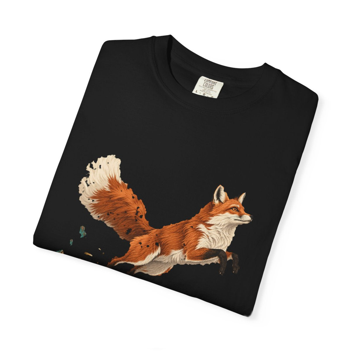 Fox Unwound Tee folded front print detail