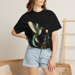 Spark Thief Tee worn Printify context view on a Black Comfort Colors 1717 tee