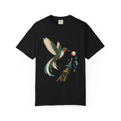 Spark Thief Tee large front print on a Black Comfort Colors 1717 tee