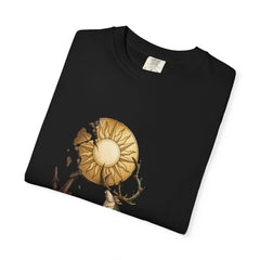 Stag Lifts the Sun Tee folded front print detail