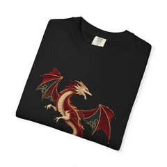 Dragon From Thread Tee folded front print detail