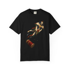 Kite Cuts Loose Tee large front print on a Black Comfort Colors 1717 tee