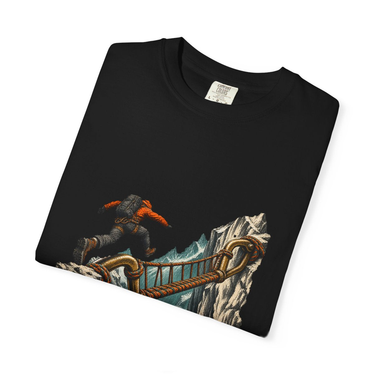 Bridge the Gap Tee folded front print detail