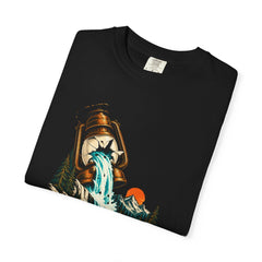 Lantern Flood Tee folded front print detail