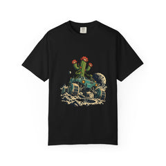Cactus Rover Tee large front print on a Black Comfort Colors 1717 tee