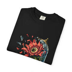 Glass Eye Tee folded front print detail