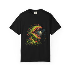 Probe Eater Tee large front print on a Black Comfort Colors 1717 tee