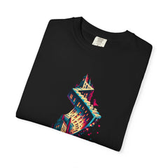 City Fold Tee folded front print detail