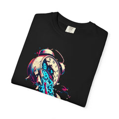 Clock Spill Tee folded front print detail